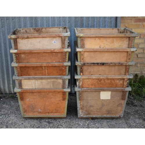 304 - Ten vintage wooden stacking crates                                         


Subject to VAT