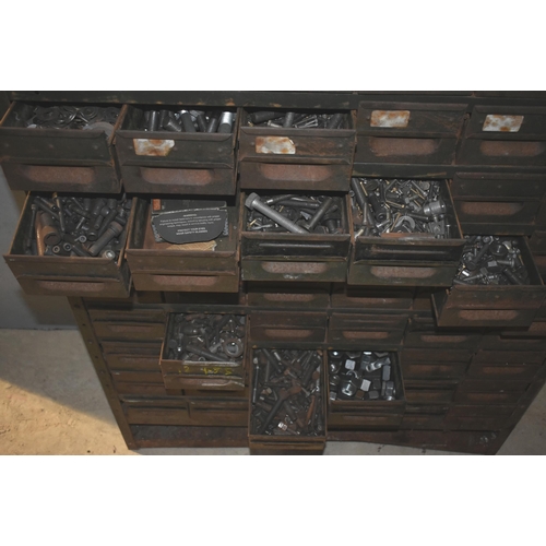 39 - A Dexion multi-drawer cabinet with nuts and bolts etc                                               ... 