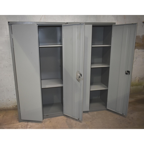 4 - Two double door steel cupboards with shelving            
      
Subject to VAT