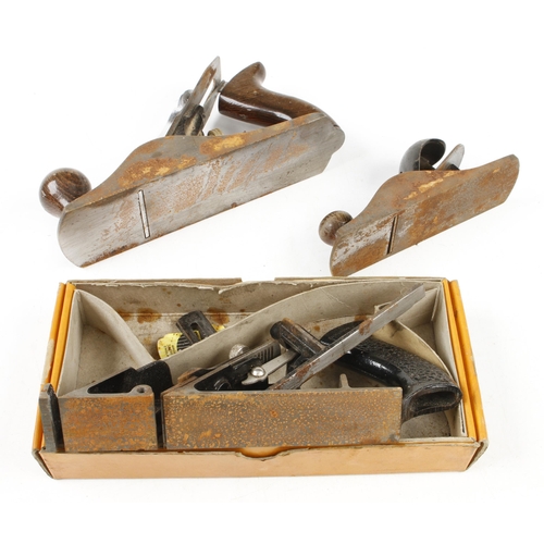 505 - English STANLEY Nos 4, 78, 110 and 5803 hand drill all with some rust in orig boxes G-