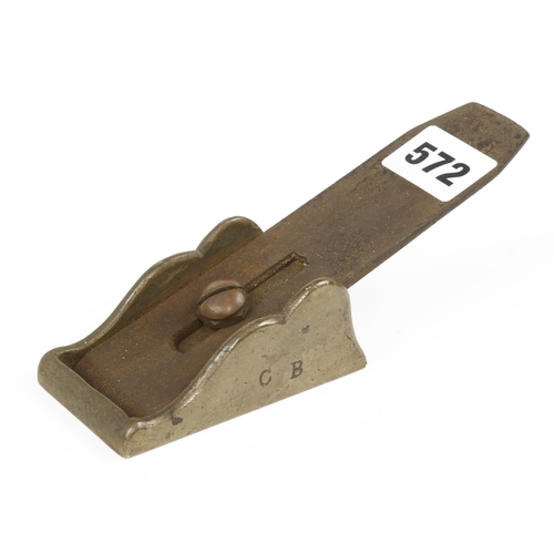 572 - A brass chariot plane 3 1/2