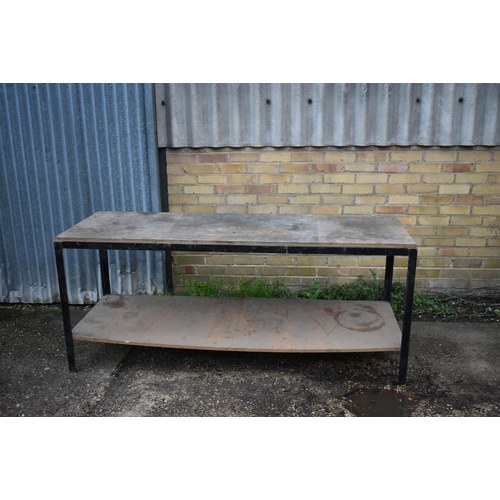 64 - A steel frames workbench 72