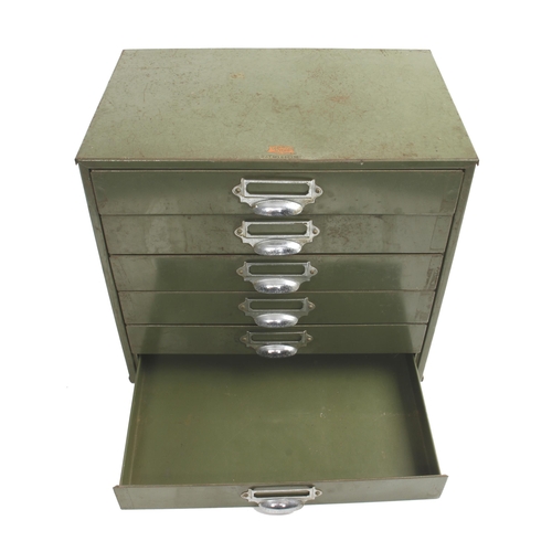 662 - A 5 drawer metal cabinet by BISLEY and a 6 drawer cabinet by VETERAN G