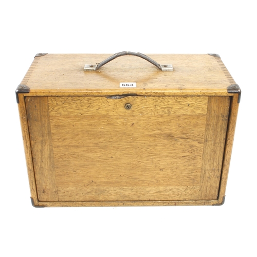 663 - An engineer's 7 drawer lockable tools chest G+