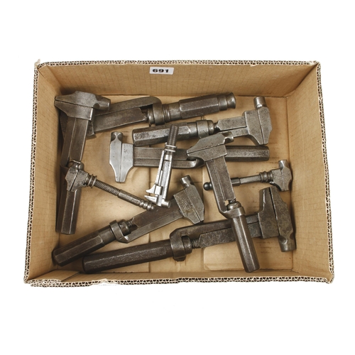 691 - Ten adjustable wrenches G