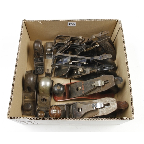 700 - Ten metal planes for refurb. G-