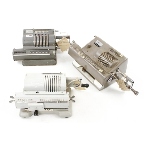 Three adding machines made in Russia, Japan and Sweden G