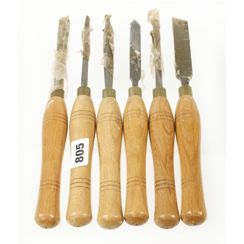 805 - An unused set of 6 turning tools by WHITMORE