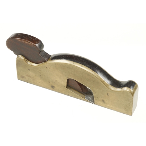 859 - A steel soled brass rebate plane 6