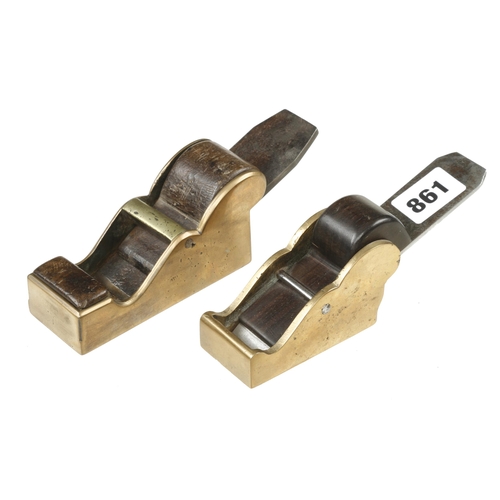 861 - Two brass chariot planes 1 1/2