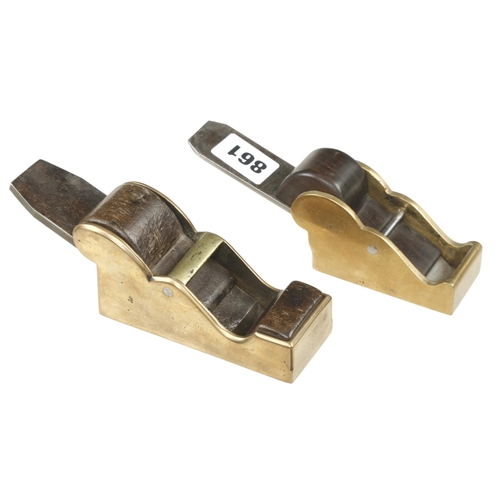 861 - Two brass chariot planes 1 1/2