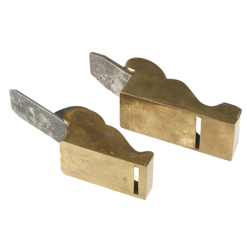 861 - Two brass chariot planes 1 1/2