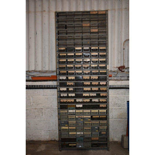 89 - A DEXION multi drawer storage unit containing nuts and bolts etc                                    ... 