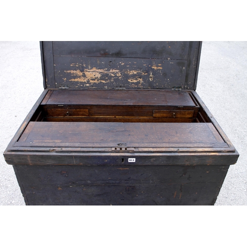 913 - A cabinetmaker's large pine chest 43