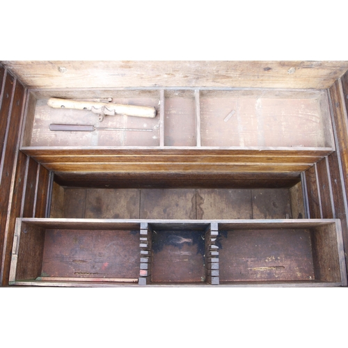 913 - A cabinetmaker's large pine chest 43