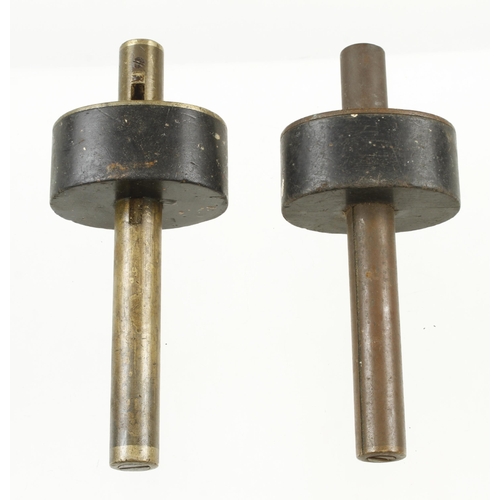 920 - Two brass stemmed ebony mortice gauges G-