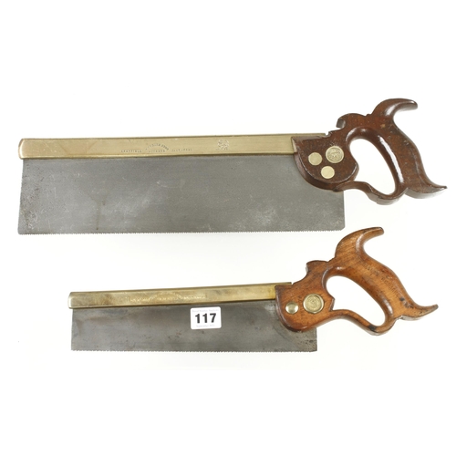 117 - B/B tenon and dovetail saws by DISSTON and TYZACK G+