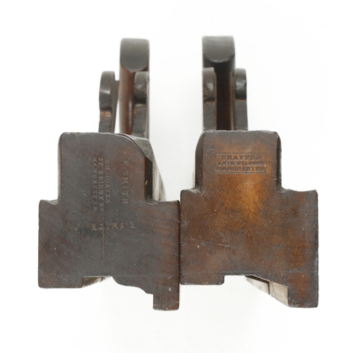 37 - Two twin iron stick & rebate planes by CHAPPLE late WILCOX and COATES G+