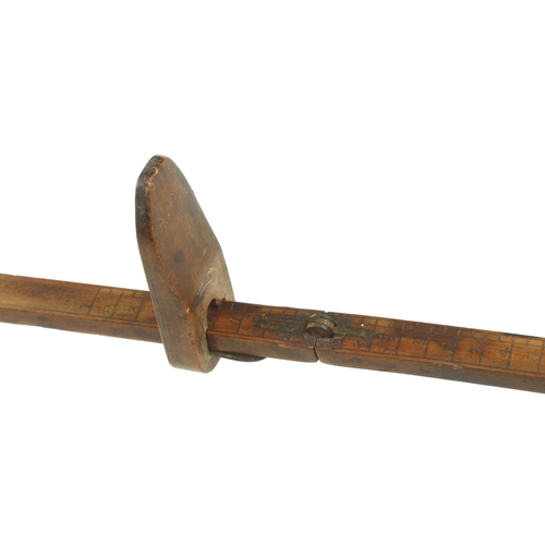 783 - An early boxwood shoe measure by T WEBB Bristol c1800 lacks brass washer to secure the slide G-