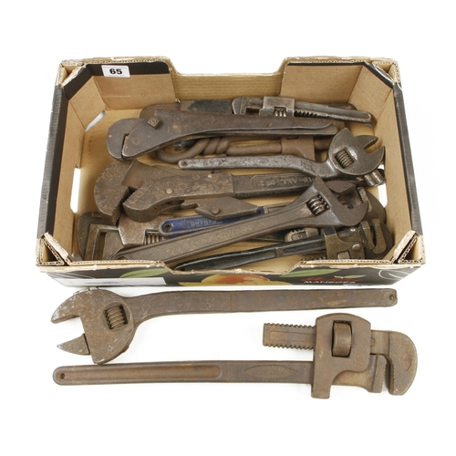 65 - 12 adjustable wrenches G