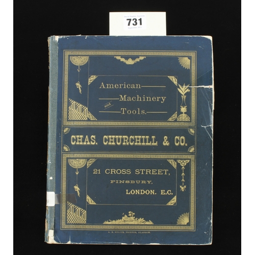 731 - Churchill & Co; c1930 American Machine Tools 210pp minor tears G