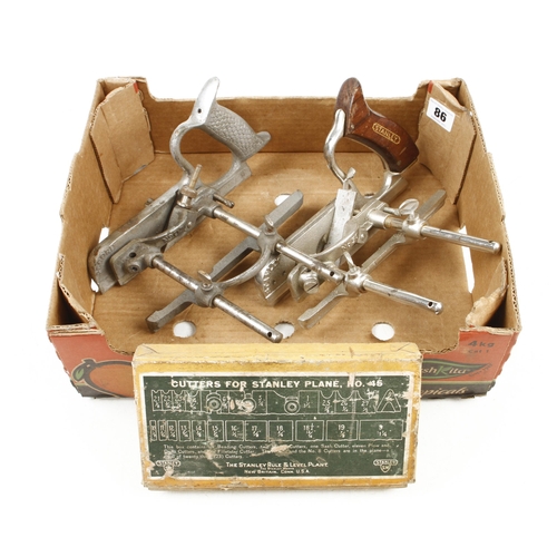 86 - A set of cutters for a STANLEY No 45 and two No 50 ploughs G