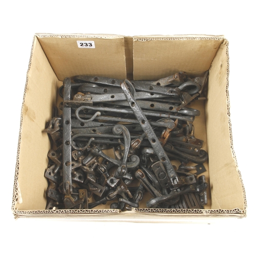 233 - Quantity of iron window furniture G