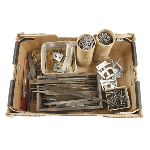 283 - Quantity of files, cabinet locks and fittings G