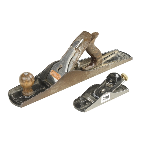 290 - English STANLEY block plane and a No 6 fore plane G+