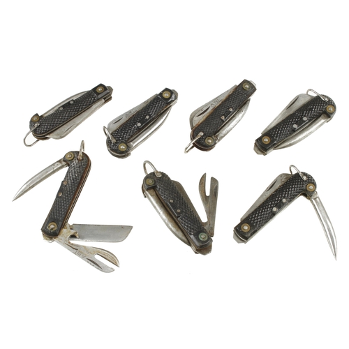 662 - Seven penknives marked ABL G++