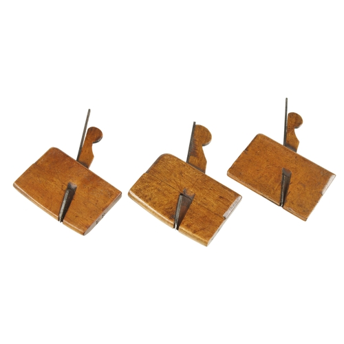 7 - A set of three miniature planes, a pair of H & R's and a compassed round plane 2 1/8