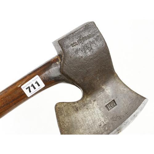 711 - A very little used R/H side axe stamped IG with 7