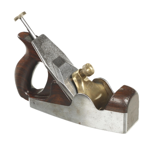 939 - An early d/t steel NORRIS A5 smoother with Patent Adjustable on lever 50% orig early 2 1/4