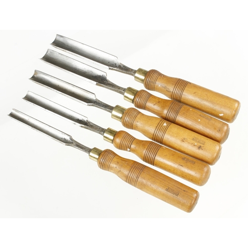 731 - A set of 5 gouges by SWIFT 1/2