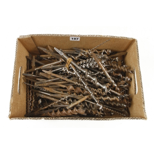 107 - Quantity of twist bits, some rust G-