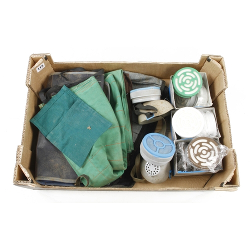 115 - Quantity of dust mask filters and empty tool rolls G