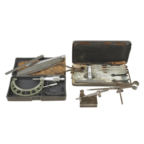 90 - A micrometer, depth gauge, scribing block etc G