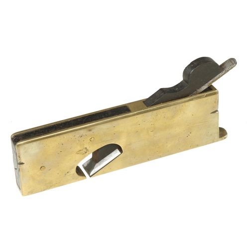 861 - A brass rebate plane 6 1/2