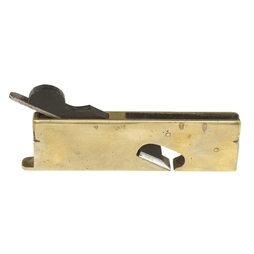 861 - A brass rebate plane 6 1/2