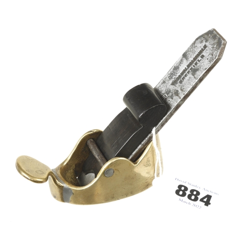 884 - A violin maker's round sole brass plane 3