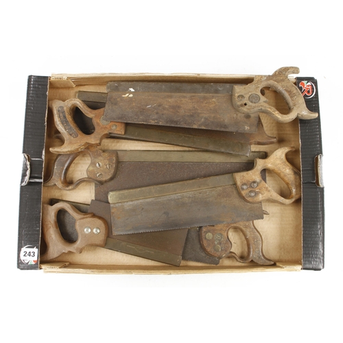 243 - Seven b/b saws (some rust) G