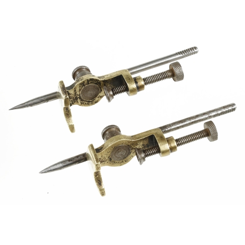 310 - A pair of brass trammels with adjustable steel points G