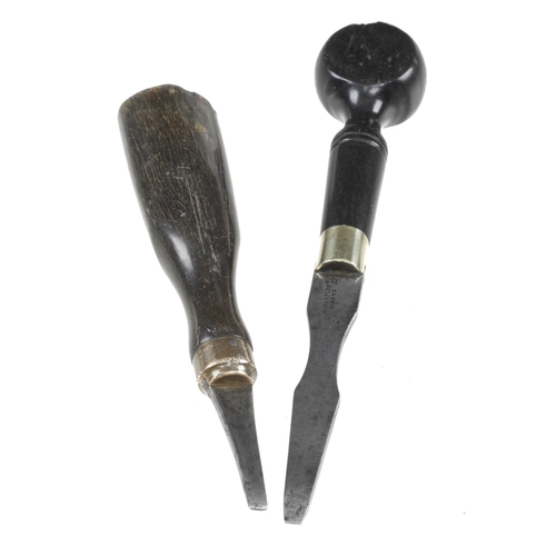 334 - Two gunsmith's screwdrivers by COGSWORTH & HARRISON with horn handle and by MARPLES with ebony handl... 