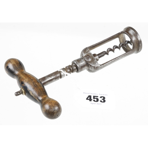 453 - An unusual corkscrew that automatically reverses when screwed into the cork G+