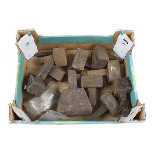 594 - Quantity of smith's anvil stakes G