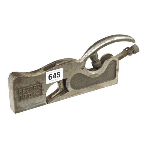 645 - A RECORD No 42 adjustable shoulder plane G+