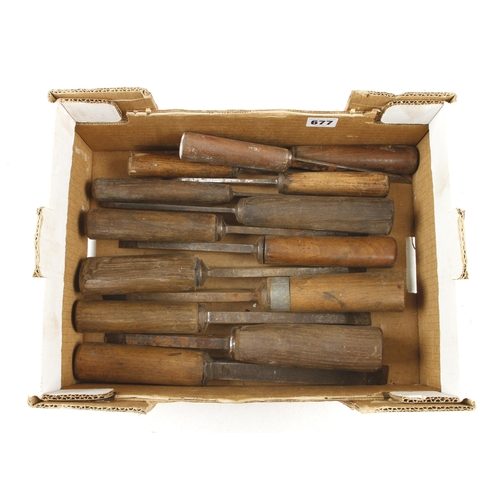 677 - 13 mortice chisels G+