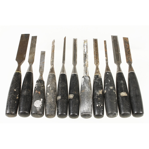 678 - 23 chisels mainly by STANLEY, some light rust G