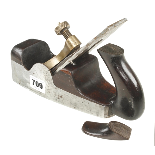 709 - A d/t steel coffin smoother by BUCK, handle spur needs attention G+