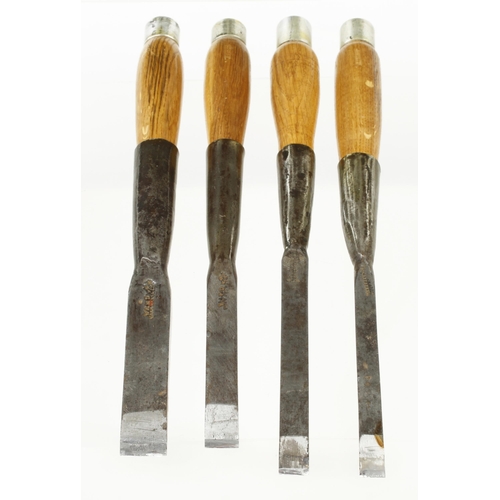 778 - A set of 4 mortice chisels 1/2